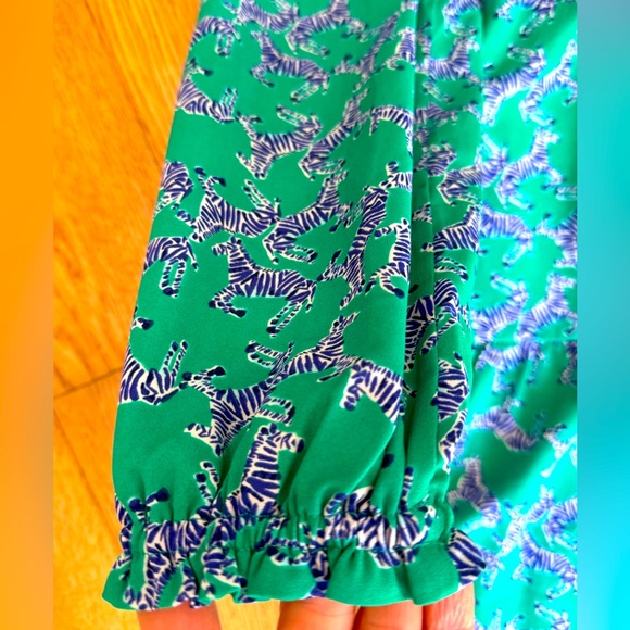 Lilly Pulitzer Winona Dress SZ XS Everglades Green Heebee Zeebees - Picture 6 of 16